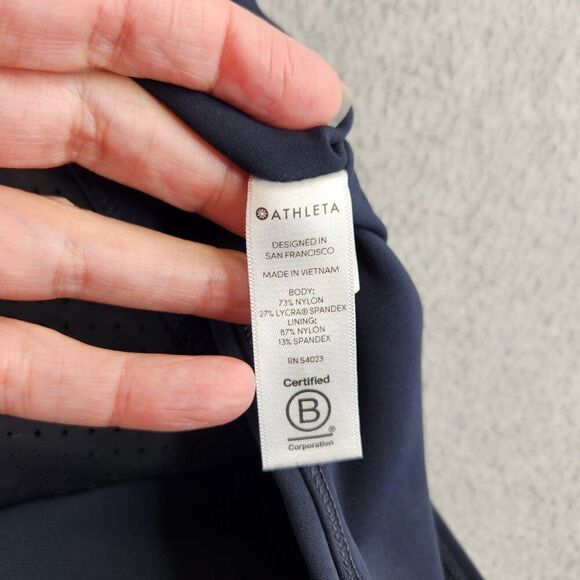 Athleta Pants Womens MT Blue Stellar Crop Perforated Vented Hiking Trails - Picture 11 of 14